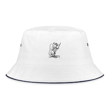 Whisker Knight - Bucket Hat - white/navy - Front