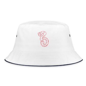 Artwork III - Artwork 3 - Bucket Hat - white/navy - Front