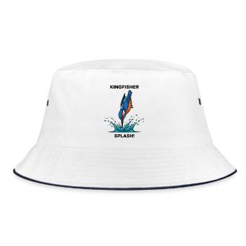 Kingfisher Splash Kingfisher River - Bucket Hat - Weiß/Navy - Vorne