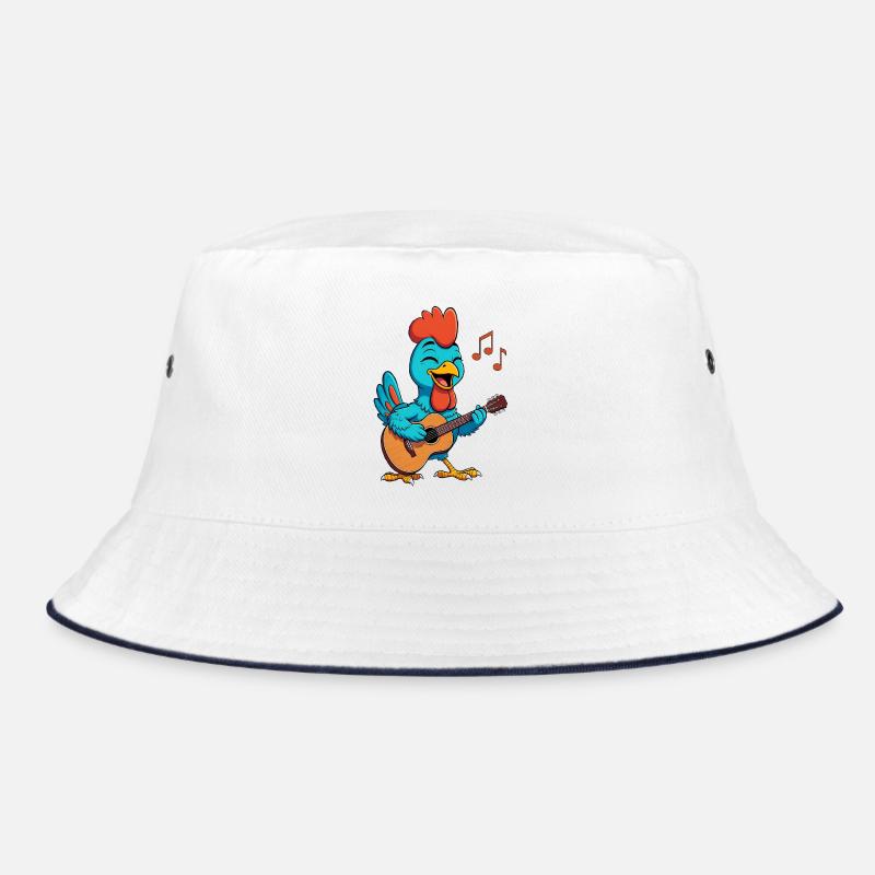 Chicken Playing Guitar Bucket Hat