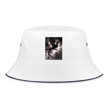 The Black Phoenix: Shadow and Rebirth - Bucket Hat - white/navy - Front
