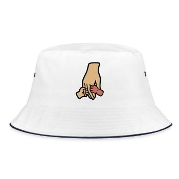 Parents Bébé Mains Amour Famille - Bob - blanc/marine - Devant