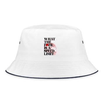 Auto - Bucket Hat - Weiß/Navy - Vorne