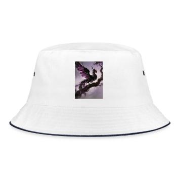Die Apotheose des Schwarzen Phönix: Infinity - Bucket Hat - Weiß/Navy - Vorne