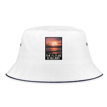 Future Is Blurry - Bucket Hat - white/navy - Front