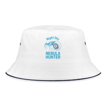 Night Sky Nebula Hunter - Bucket Hat - white/navy - Front
