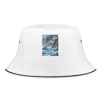 Pont rocheux glacé au-dessus de la ville - Bob - blanc/marine - Devant