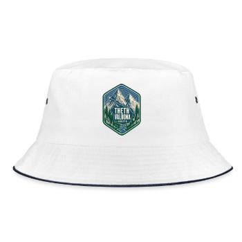 Theth Valbona Route Albania Hiking Trek Adventure - Bucket Hat - Weiß/Navy - Vorne