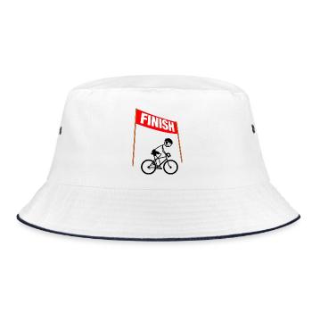 Jeune finisseur cycliste - Bob - blanc/marine - Devant