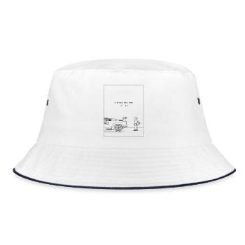 It all Starts with a Dream - Bucket Hat - Weiß/Navy - Vorne