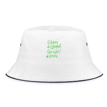 Liberi - Diffifati con Noi - Bucket Hat - white/navy - Front