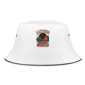 MAT SIDE MOM SQUAD - Bucket Hat - white/navy - Front