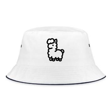 Alpaca - Bucket Hat - white/navy - Front
