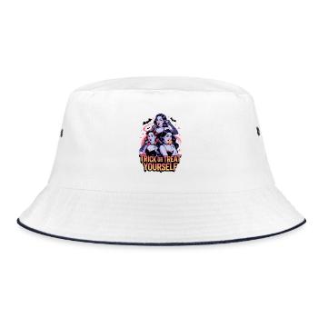 Trick or Treat Yourself Pin-Up - Bucket Hat - white/navy - Front