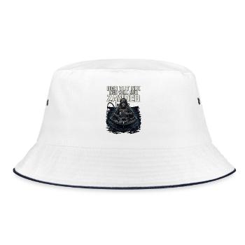 Zander Angler - Bucket Hat - Weiß/Navy - Vorne