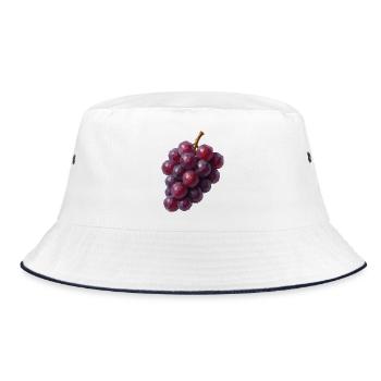 Weintrauben - Bucket Hat - Weiß/Navy - Vorne