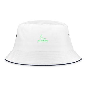 exe ausführen grün - Bucket Hat - Weiß/Navy - Vorne