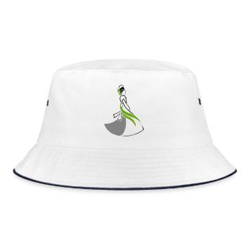 SERBSKA NJEWJESTA - Bucket Hat - Weiß/Navy - Vorne