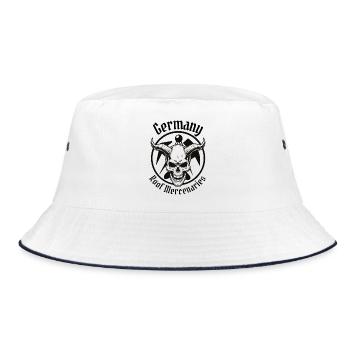 Roofer Elite - Germany Roof Mercenaries Skull - Bucket Hat - white/navy - Front