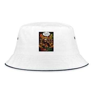 Ragga Sloth – Just Gimme Sloth Life Reggae Design - Bob - blanc/marine - Devant