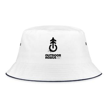 Outdoor mode on – Power Button - Bucket Hat - white/navy - Front