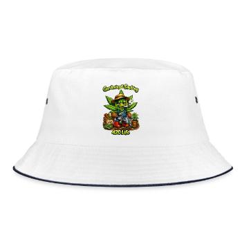Gartenheld 420 Life - Bucket Hat - Weiß/Navy - Vorne