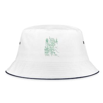sommer eis - Bucket Hat - white/navy - Front