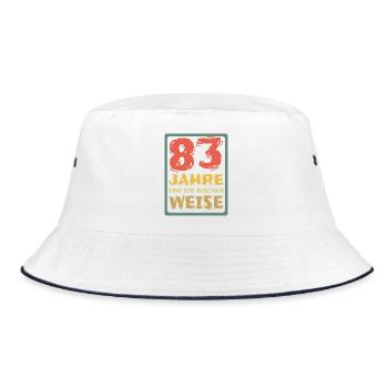 83 - Bucket Hat - Weiß/Navy - Vorne