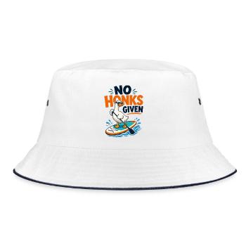  Backprint | SUP Paddleboard Board Stand Up paddel - Bucket Hat - Weiß/Navy - Vorne