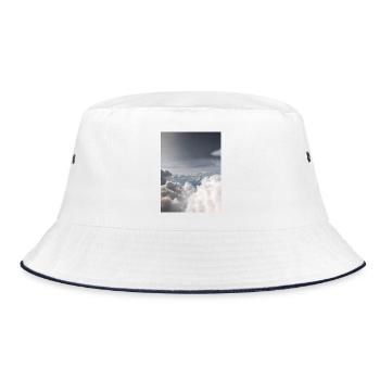 Cloudy Sky Dream Landscape - Bucket Hat - white/navy - Front