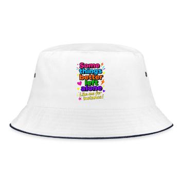 Some Things Better Left Alone - Bucket Hat - white/navy - Front