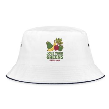 Aimez vos légumes frais locaux - Bob - blanc/marine - Devant