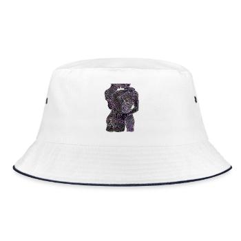 Neon Pair With Spirals - Bucket Hat - white/navy - Front