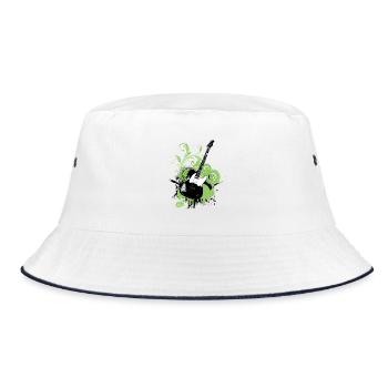 Guitare Verte Florale Graphique - Bob - blanc/marine - Devant