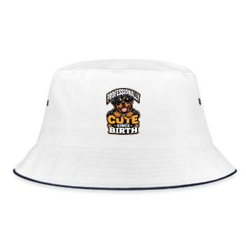 Rottweiler - Bucket Hat - white/navy - Front