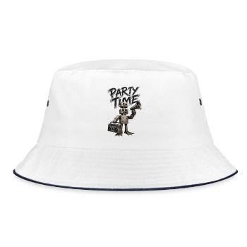 Robot Party Time - Bucket Hat - white/navy - Front