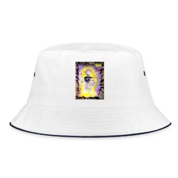 Finde Jesus von Eunice Ahiale  - Bucket Hat - white/navy - Front