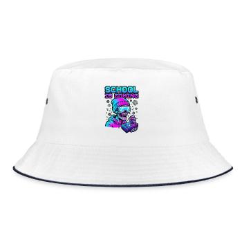 School Is Coming Profile Snow Goggles Cyber Zombie - Bucket Hat - white/navy - Front