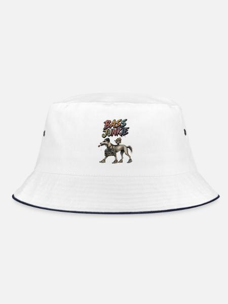 Techno Dog - Bucket Hat - Weiß/Navy
