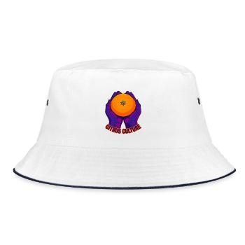 Pop Art Citrus Culture Orange - Bucket Hat - white/navy - Front