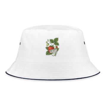 Vintage Botanical Wildberry Adventures - Bucket Hat - white/navy - Front