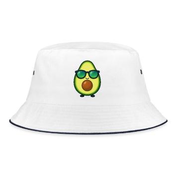 Lunettes de soleil d’été aux légumes à l’avocat Kawaii - Bob - blanc/marine - Devant
