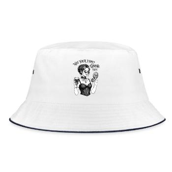 Gothic Tarot Siren - Bucket Hat - Weiß/Navy - Vorne