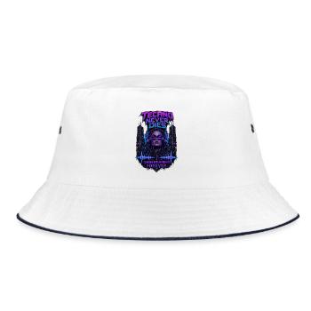 Techno Underground für immer - Bucket Hat - Weiß/Navy - Vorne