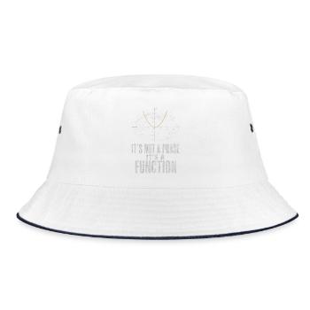 Keine Phase Sondern Eine Funktion Mathelehrer - Bucket Hat - Weiß/Navy - Vorne
