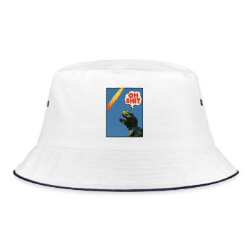 Oh Shit! - Extinction! - Bucket Hat - Weiß/Navy - Vorne