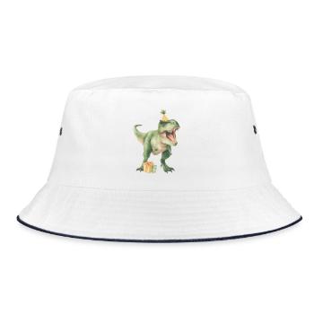 Birthdaysaurus - Bucket Hat - Weiß/Navy - Vorne