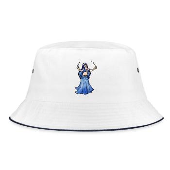 Himmlische Kaiserin in Blau - Bucket Hat - Weiß/Navy - Vorne