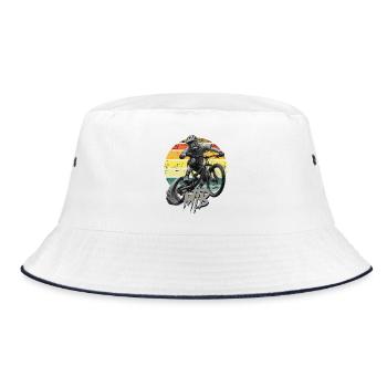MTB - Bucket Hat - Weiß/Navy - Vorne