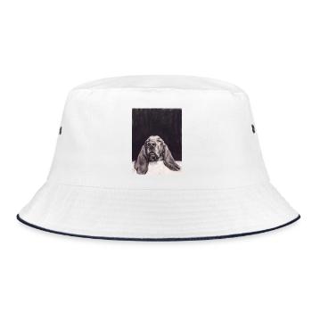 Sleeping Dog - Bucket Hat - Weiß/Navy - Vorne